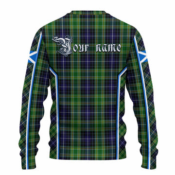 McKellar Tartan Crest Knitted Sweater Scotland Coat of Arm Flag Style - Tartan Vibes Clothing