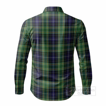 McKellar Tartan Crest Long Sleeve Button Shirts Ferocious Lion Style