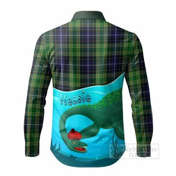 McKellar Tartan Crest Long Sleeve Button Shirts Nessie Under Water