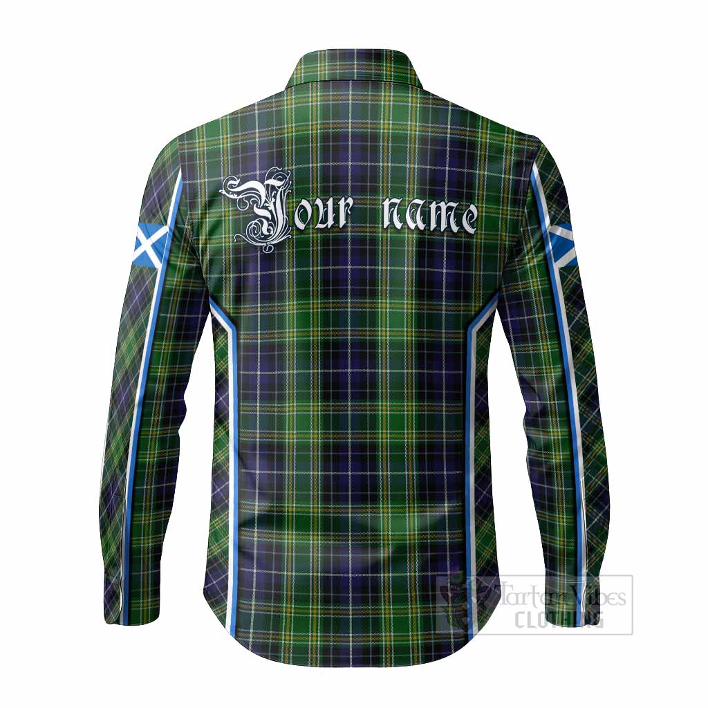 McKellar Tartan Crest Long Sleeve Button Shirts Scotland Coat of Arm Flag Style - Tartan Vibes Clothing