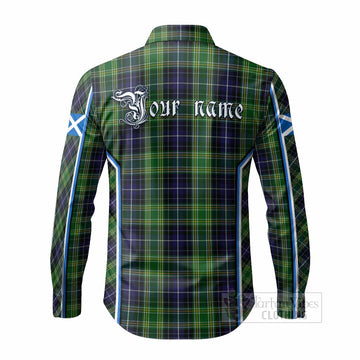 McKellar Tartan Crest Long Sleeve Button Shirts Scotland Coat of Arm Flag Style - Tartan Vibes Clothing