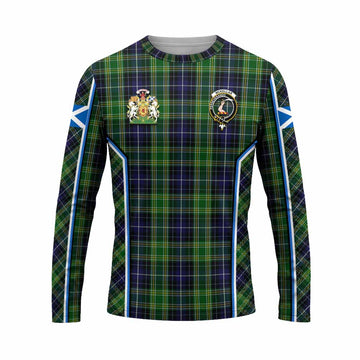 McKellar Tartan Crest Long Sleeve T-Shirt Scotland Coat of Arm Flag Style - Tartan Vibes Clothing