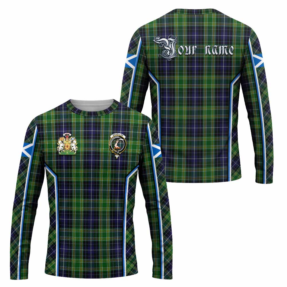 McKellar Tartan Crest Long Sleeve T-Shirt Scotland Coat of Arm Flag Style - Tartan Vibes Clothing