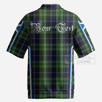 McKellar Tartan Crest Men’s Polo Sweater Top Scotland Coat of Arm Flag Style