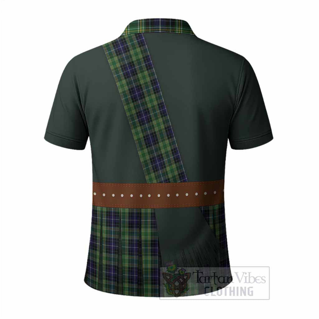 McKellar Tartan Crest Polo Shirt Kilt Costume Style