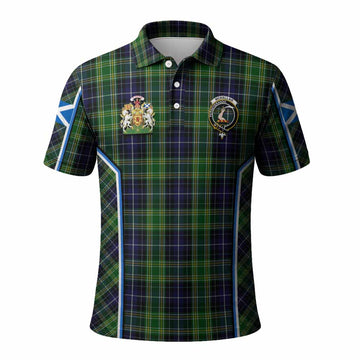 McKellar Tartan Crest Polo Shirt Scotland Coat of Arm Flag Style - Tartan Vibes Clothing
