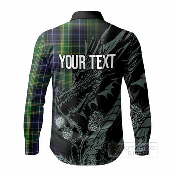 McKellar Tartan Crest Scottish Long Sleeve Button Shirts Dragon and Thistle