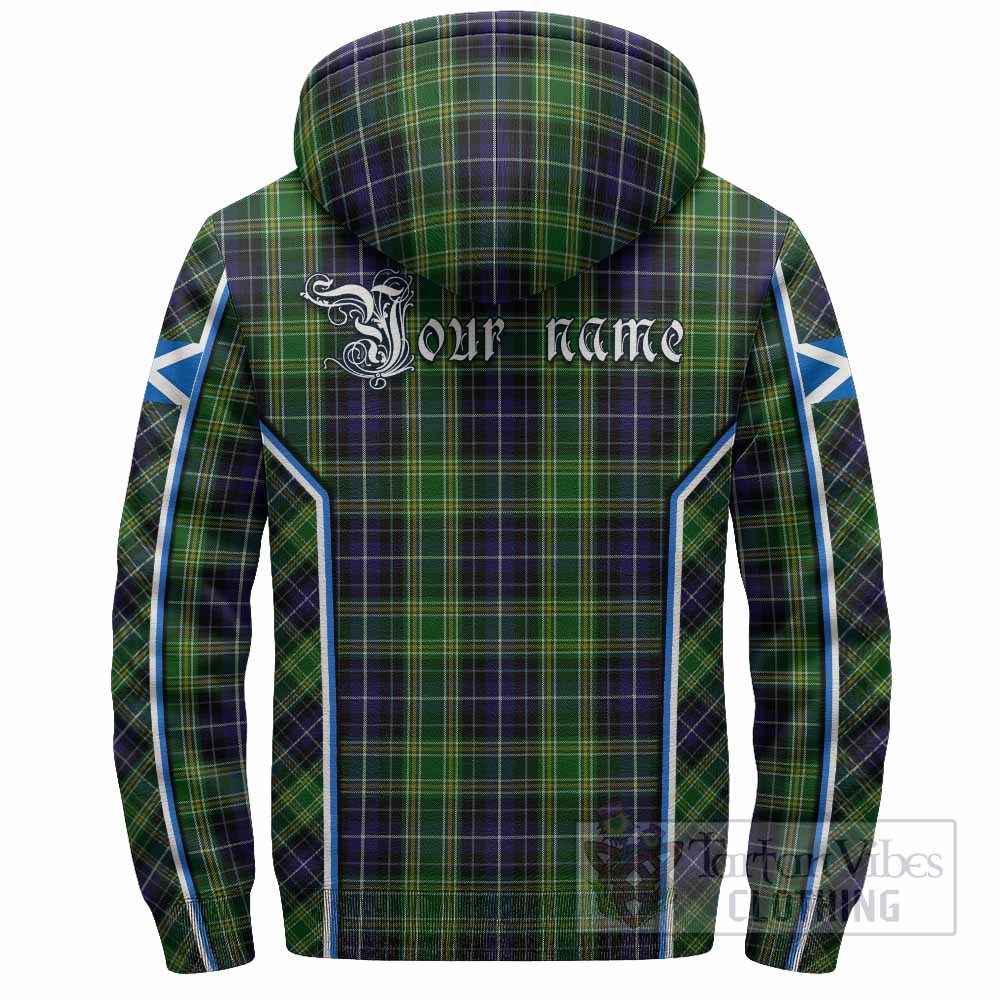 McKellar Tartan Crest Sherpa Hoodie Scotland Coat of Arm Flag Style - Tartan Vibes Clothing