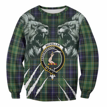 McKellar Tartan Crest Sweatshirt Ferocious Lion Style