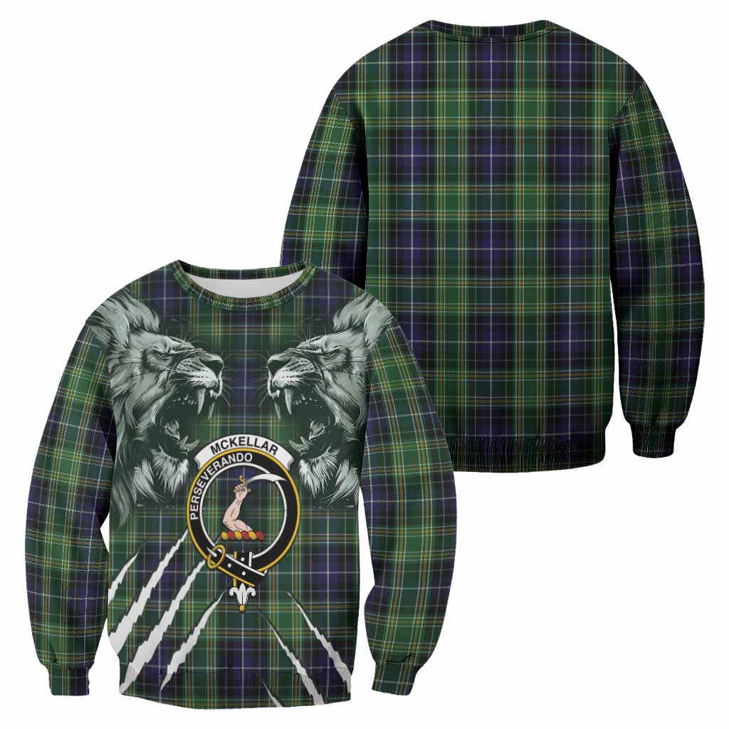 McKellar Tartan Crest Sweatshirt Ferocious Lion Style