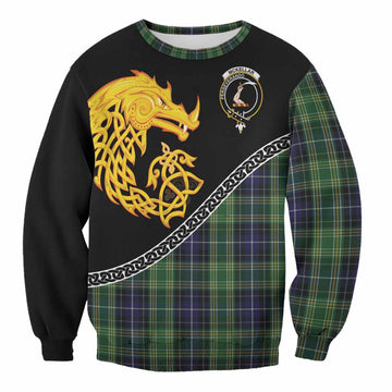 McKellar Tartan Crest Sweatshirt Legendary Dragon Knot Half Style
