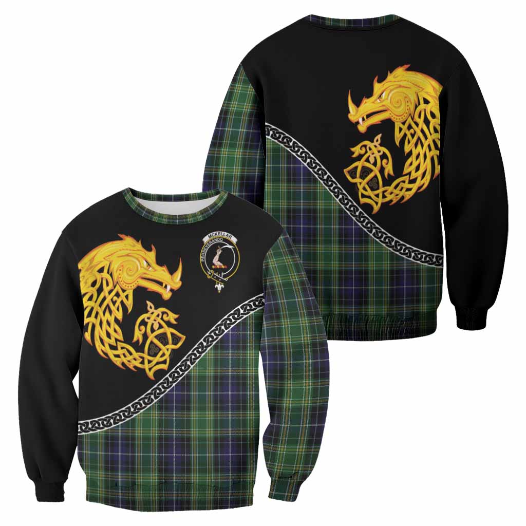 McKellar Tartan Crest Sweatshirt Legendary Dragon Knot Half Style