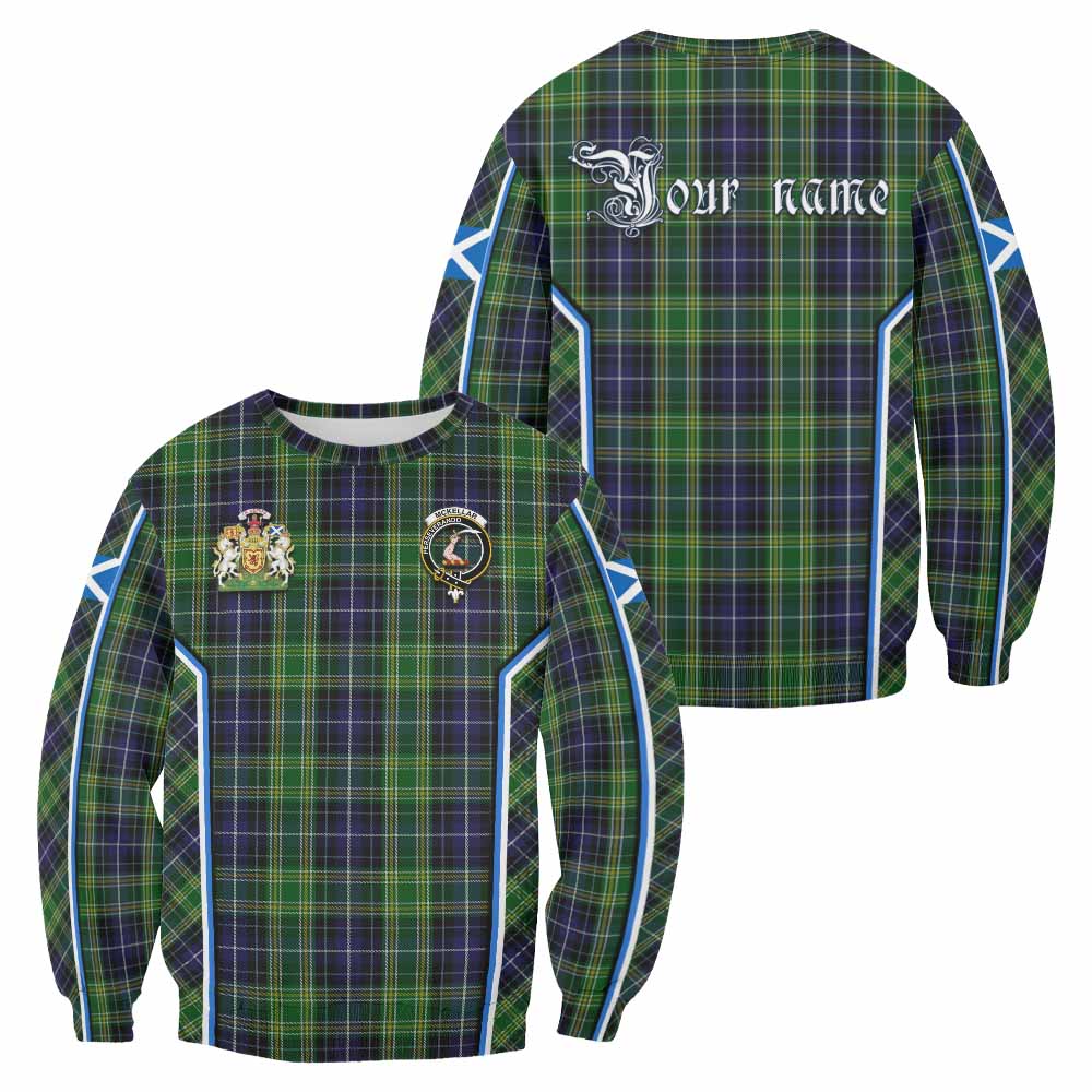 McKellar Tartan Crest Sweatshirt Scotland Coat of Arm Flag Style - Tartan Vibes Clothing