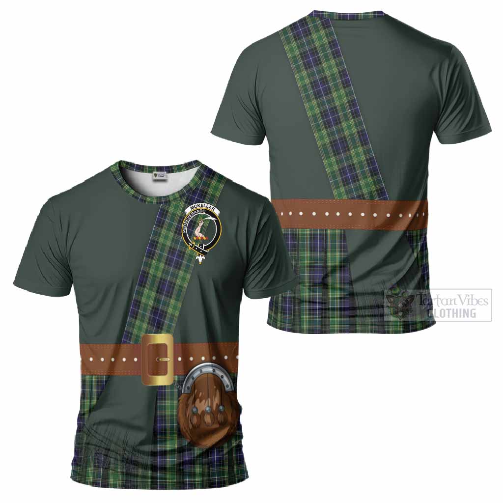 McKellar Tartan Crest T-Shirt Kilt Costume Style