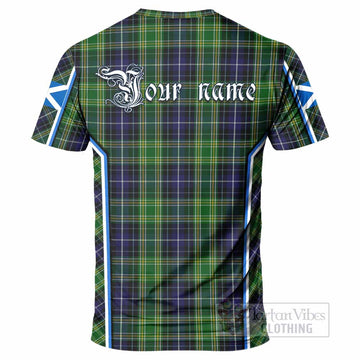 McKellar Tartan Crest T-shirt Scotland Coat of Arm Flag Style - Tartan Vibes Clothing