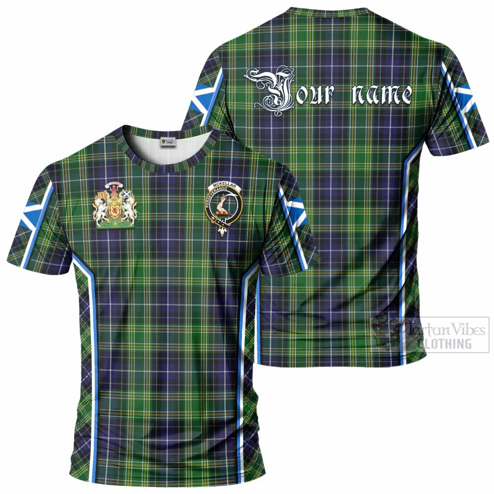 McKellar Tartan Crest T-shirt Scotland Coat of Arm Flag Style - Tartan Vibes Clothing