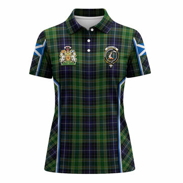 McKellar Tartan Crest Women's Polo Shirt Scotland Coat of Arm Flag Style - Tartan Vibes Clothing