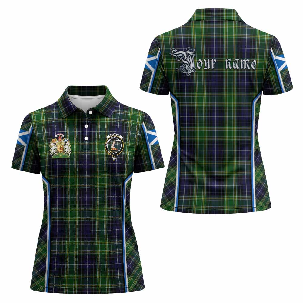McKellar Tartan Crest Women's Polo Shirt Scotland Coat of Arm Flag Style - Tartan Vibes Clothing