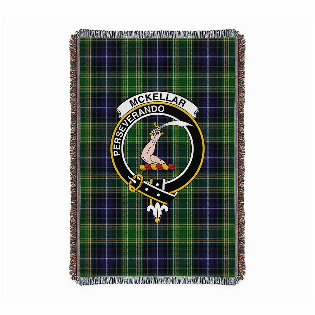 McKellar Tartan Crest Woven Blanket S 43 x 67 inches 110 x 170cm - Tartan Vibes Clothing
