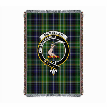 McKellar Tartan Crest Woven Blanket S 43 x 67 inches 110 x 170cm - Tartan Vibes Clothing