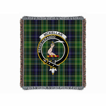 McKellar Tartan Crest Woven Blanket M 51 x 60 inches 130 x 150cm - Tartan Vibes Clothing