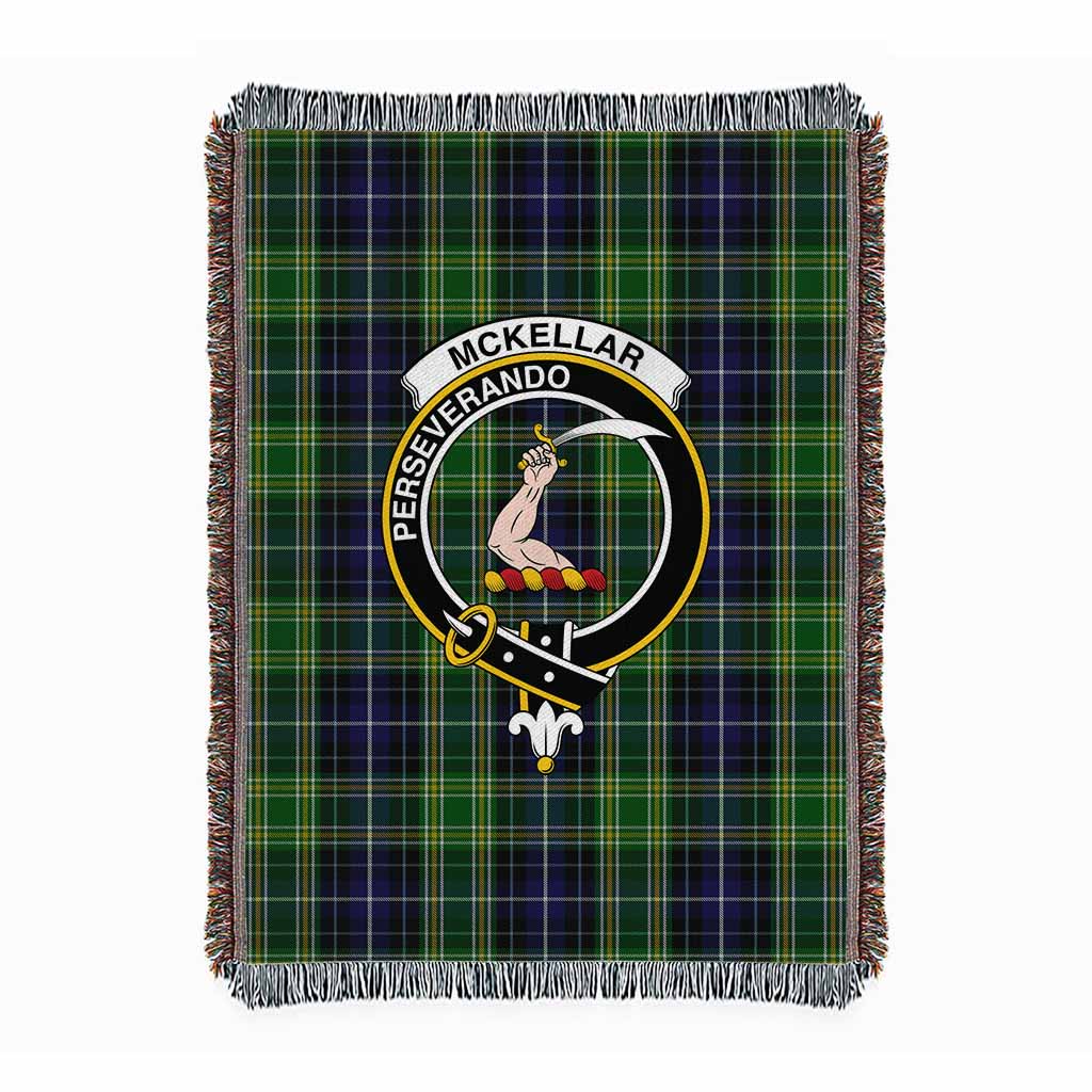 McKellar Tartan Crest Woven Blanket XL 63 x 87 inches 160 x 200cm - Tartan Vibes Clothing