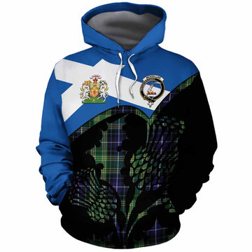 McKellar Tartan Family Crest Cotton Hoodie Scotland Thistle Floral Flag Style