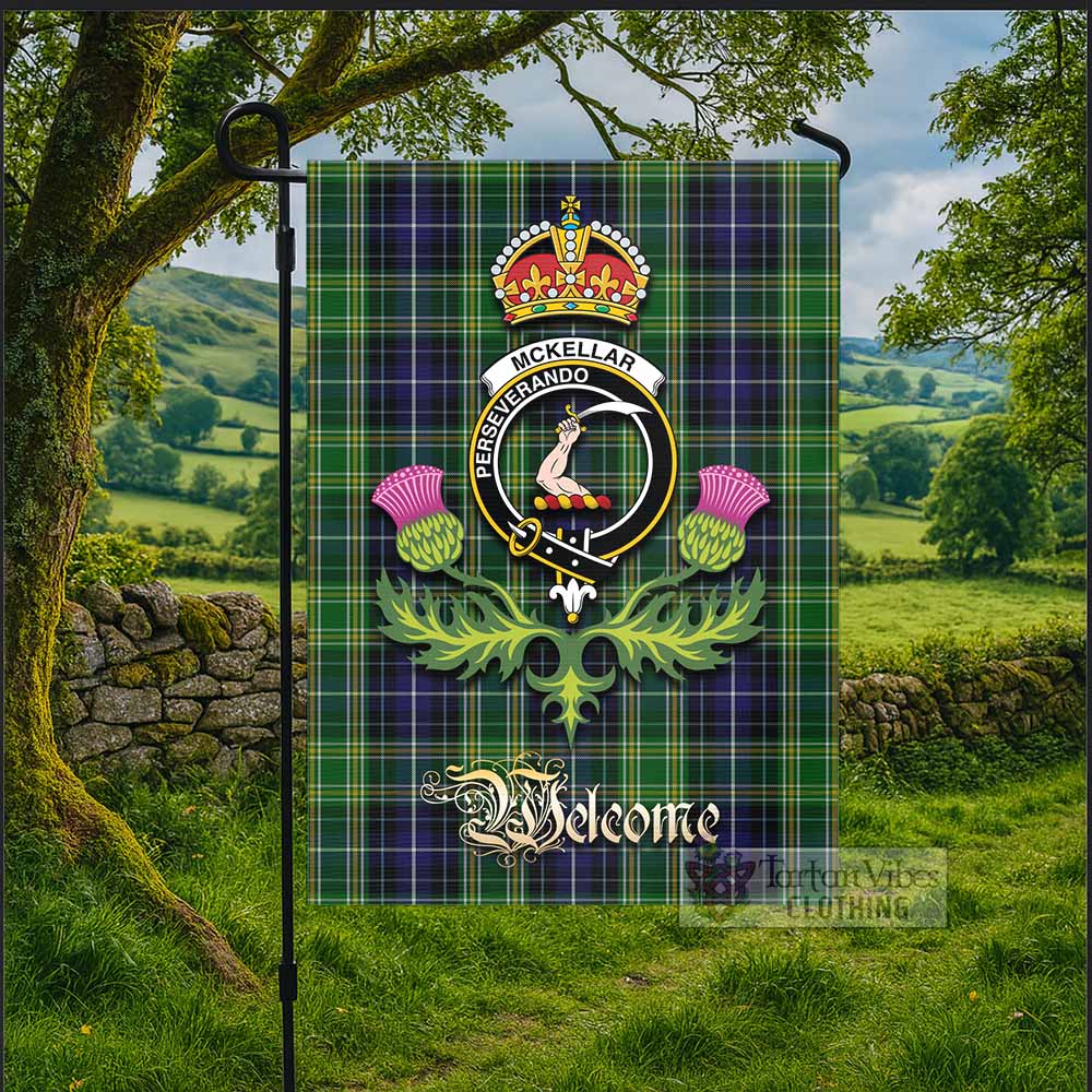 McKellar Tartan Family Crest Garden Flag Royal Thistle Welcome Style - Tartan Vibes Clothing