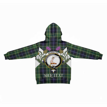 McKellar Tartan Family Crest Kid Hoodie Scottish Burns Night Thistle Floral