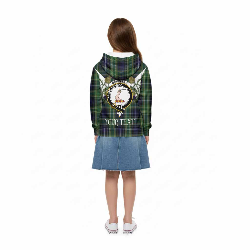 McKellar Tartan Family Crest Kid Hoodie Scottish Burns Night Thistle Floral