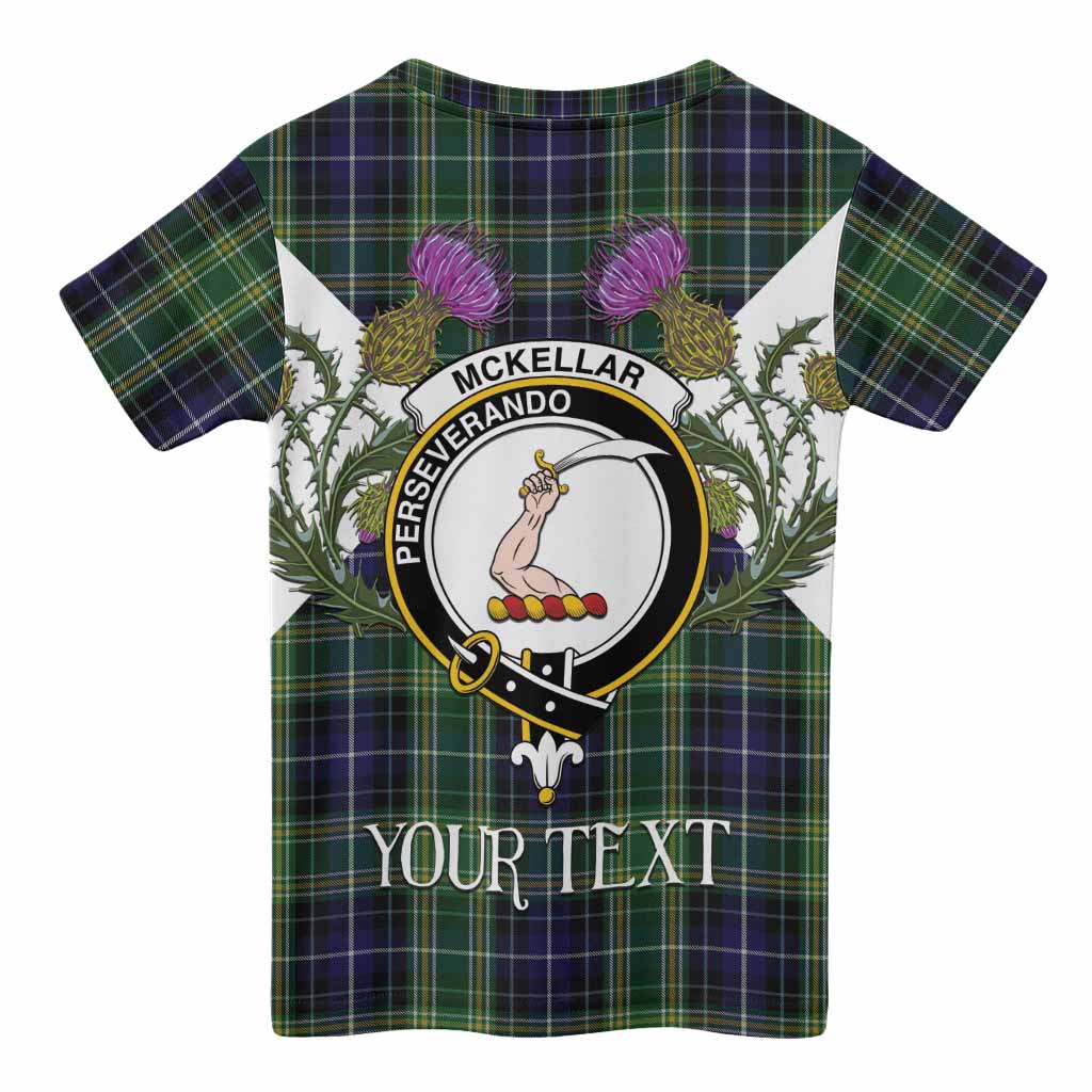 McKellar Tartan Family Crest Kid T-shirt Scottish Burns Night Thistle Floral
