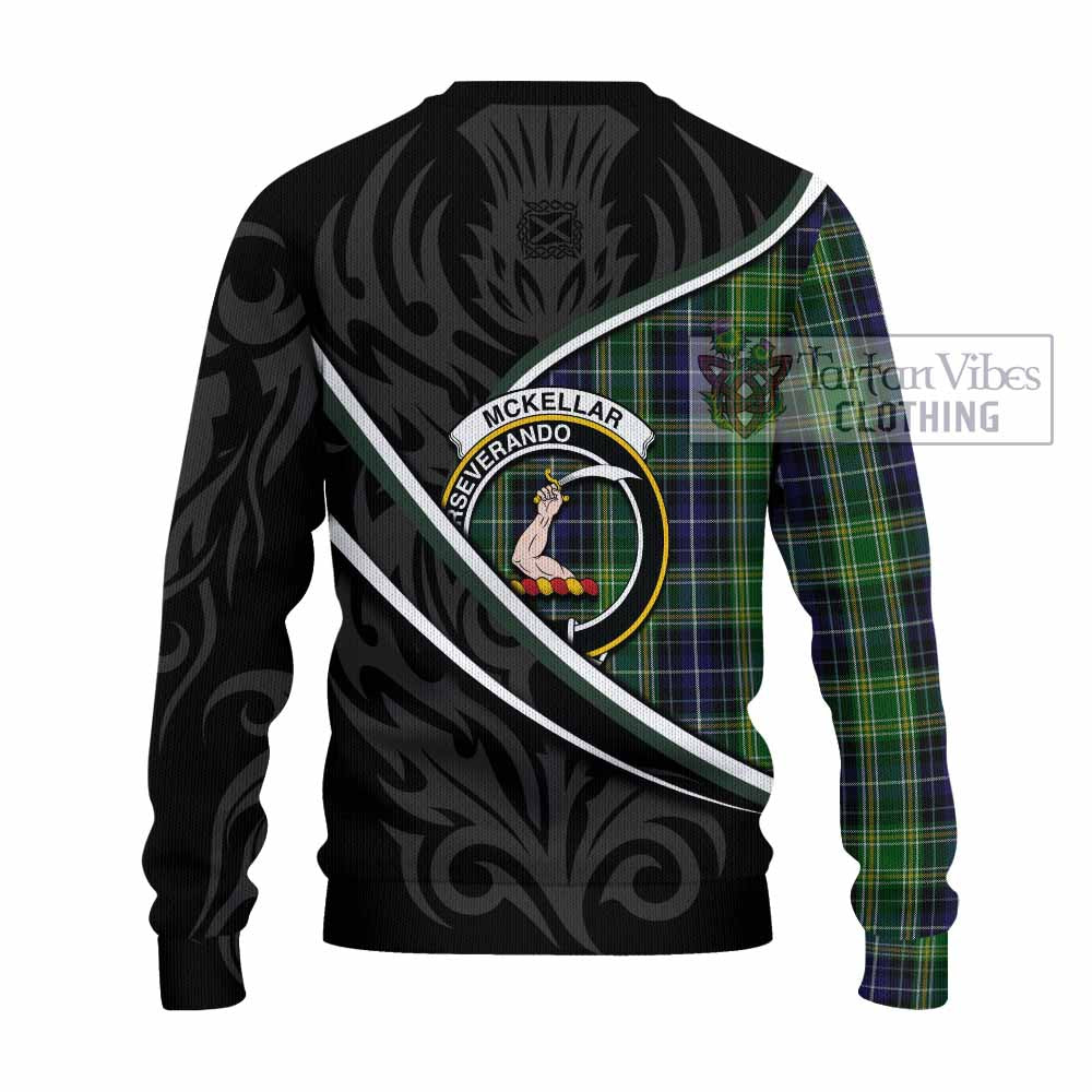 McKellar Tartan Family Crest Knitted Sweater Celtic Scottish Thistle Floral - Tartan Vibes Clothing