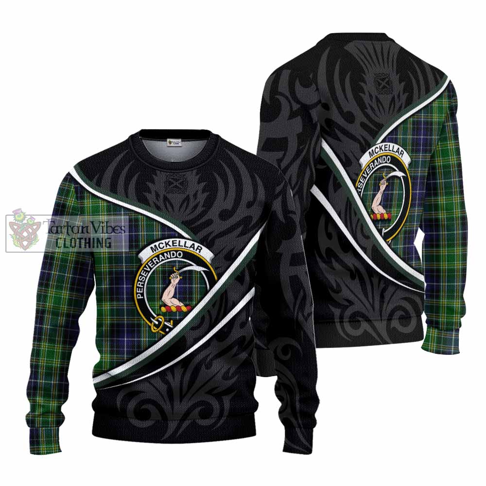 McKellar Tartan Family Crest Knitted Sweater Celtic Scottish Thistle Floral - Tartan Vibes Clothing