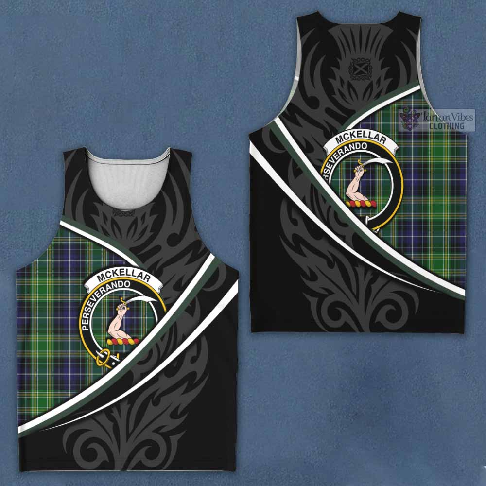 McKellar Tartan Family Crest Men Tank Top Celtic Scottish Thistle Floral - Tartan Vibes Clothing