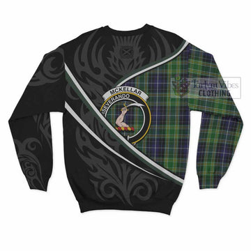 McKellar Tartan Family Crest Sweatshirt Celtic Scottish Thistle Floral - Tartan Vibes Clothing