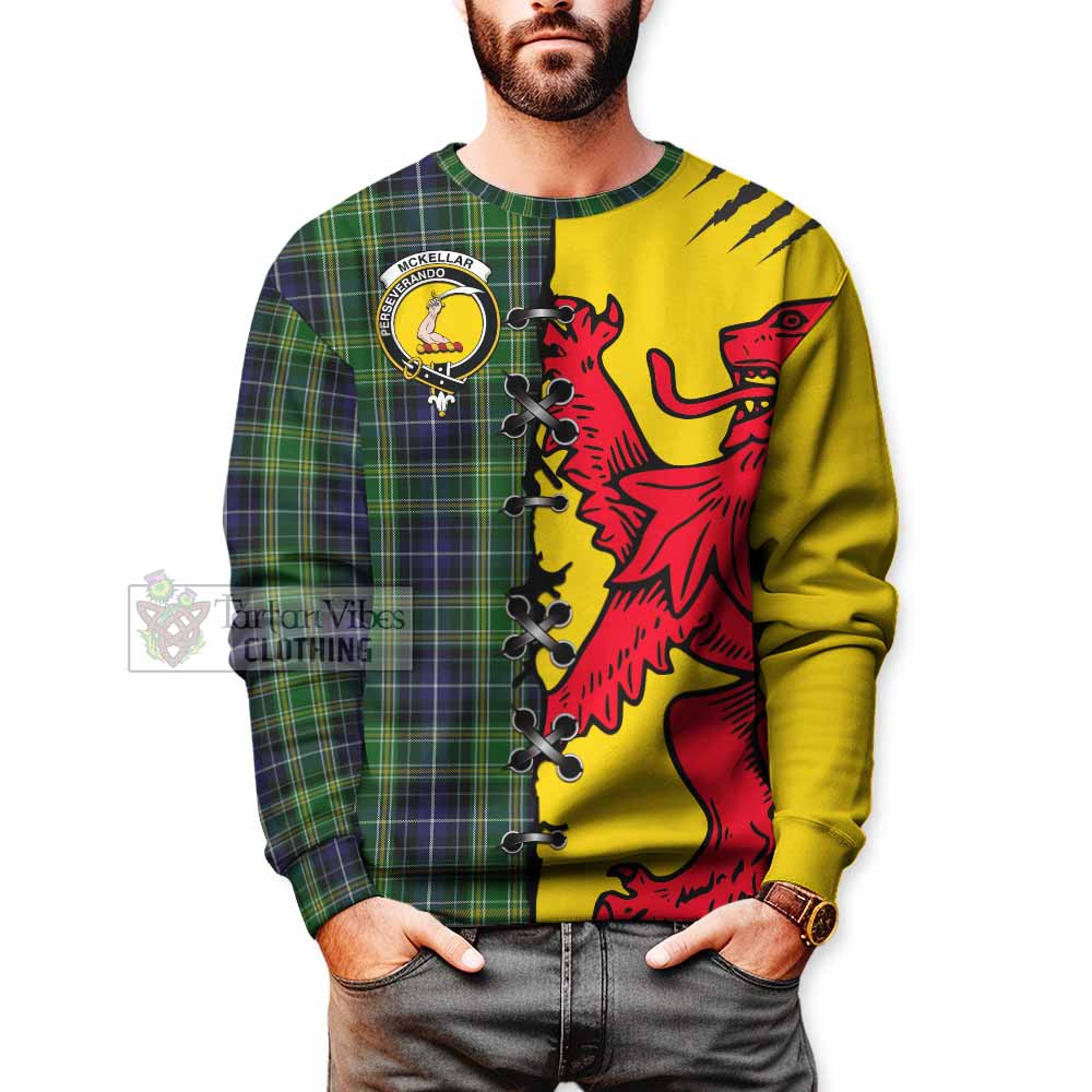McKellar Tartan Family Crest Sweatshirt Lion Rampant Honor - Tartan Vibes Clothing