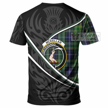McKellar Tartan Family Crest T-shirt Celtic Scottish Thistle Floral - Tartan Vibes Clothing