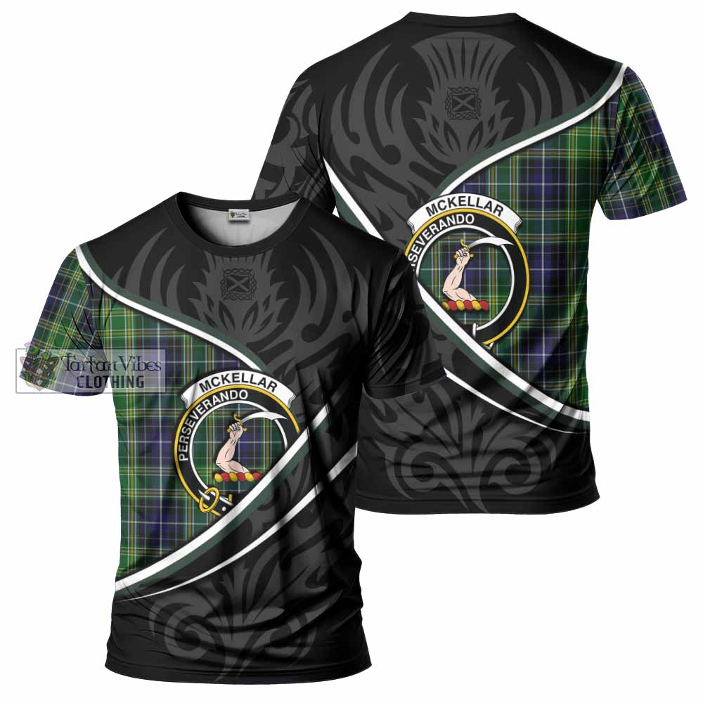 McKellar Tartan Family Crest T-shirt Celtic Scottish Thistle Floral - Tartan Vibes Clothing