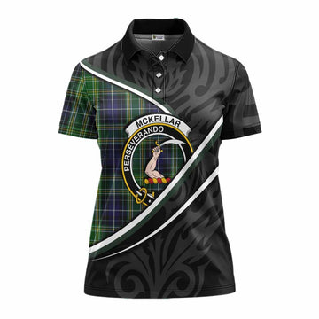 McKellar Tartan Family Crest Women's Polo Shirt Celtic Scottish Thistle Floral - Tartan Vibes Clothing