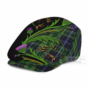 McKellar Tartan Flat Cap, Jeff Cap Scottish Thistle Pride Heritage Art