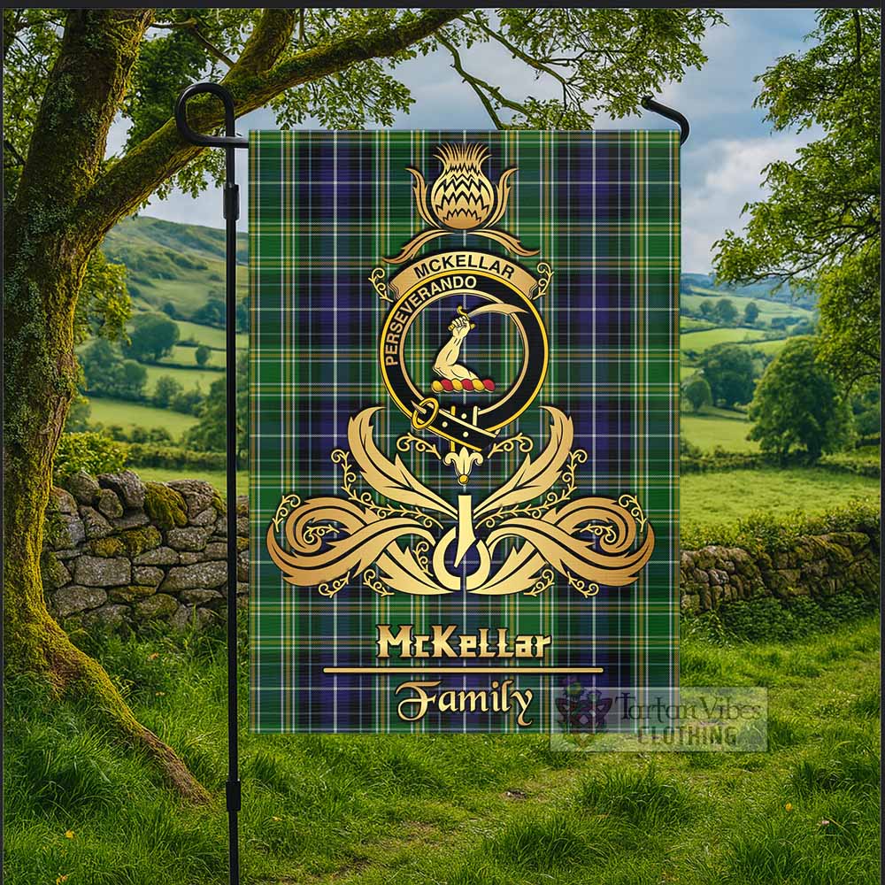 McKellar Tartan Garden Flag with Highland Thistle Cherish Family Crest Style - Tartan Vibes Clothing