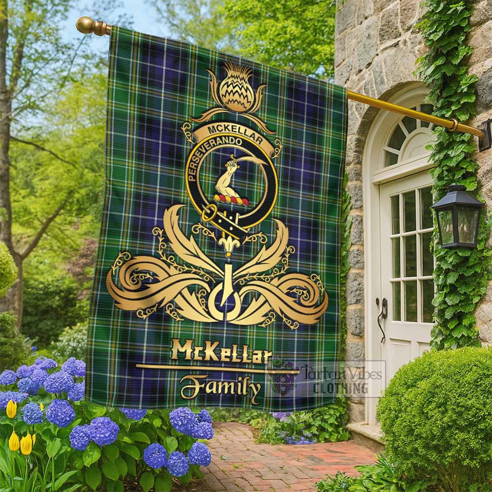 McKellar Tartan Garden Flag with Highland Thistle Cherish Family Crest Style - Tartan Vibes Clothing