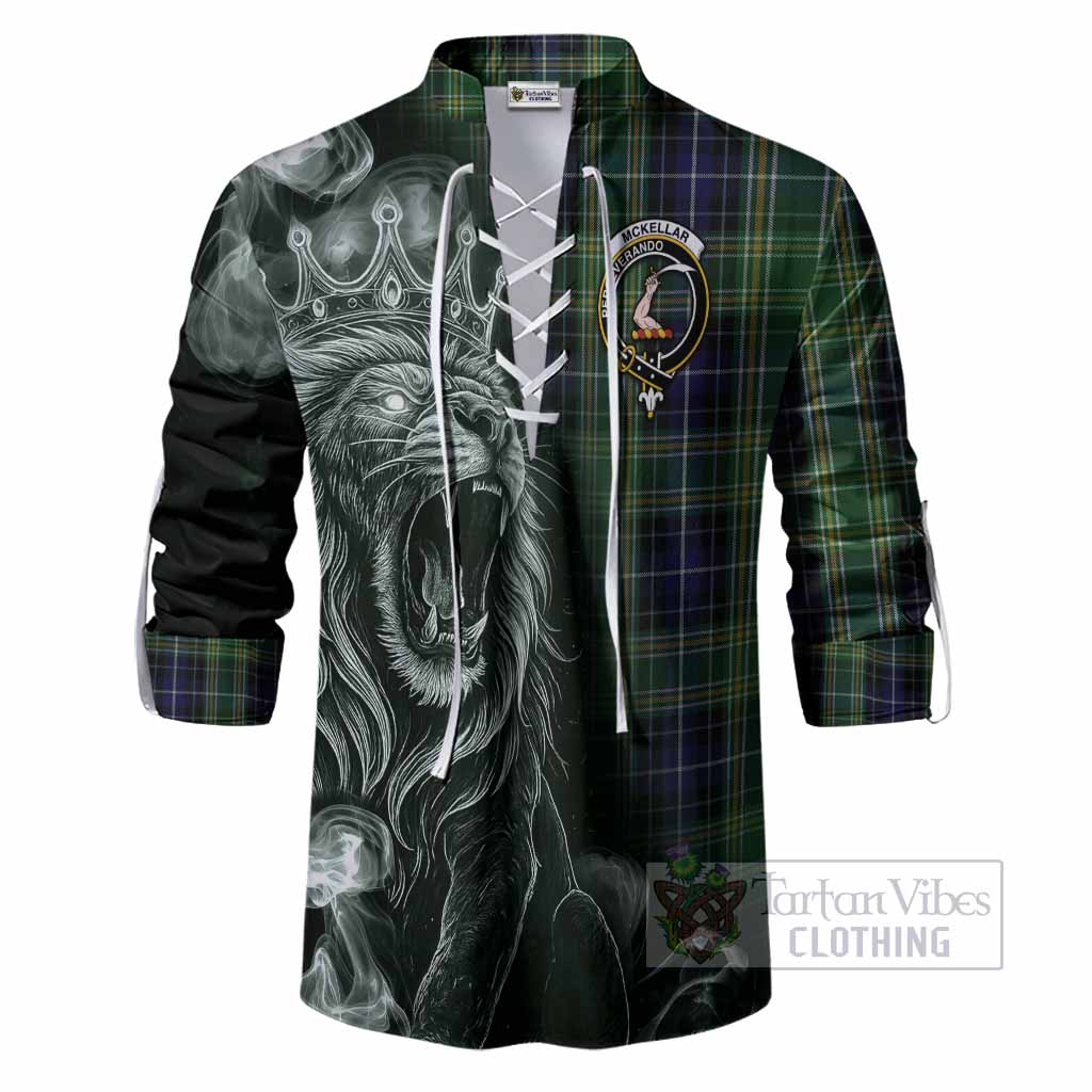 McKellar Tartan Ghillie Shirt Roaring Lion Heritage