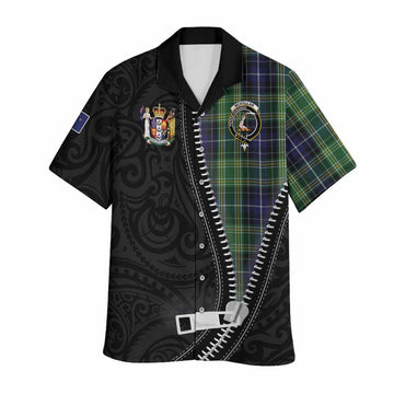 McKellar Tartan Hawaiian Shirt New Zealand Pattern Unique Zipper Stylized