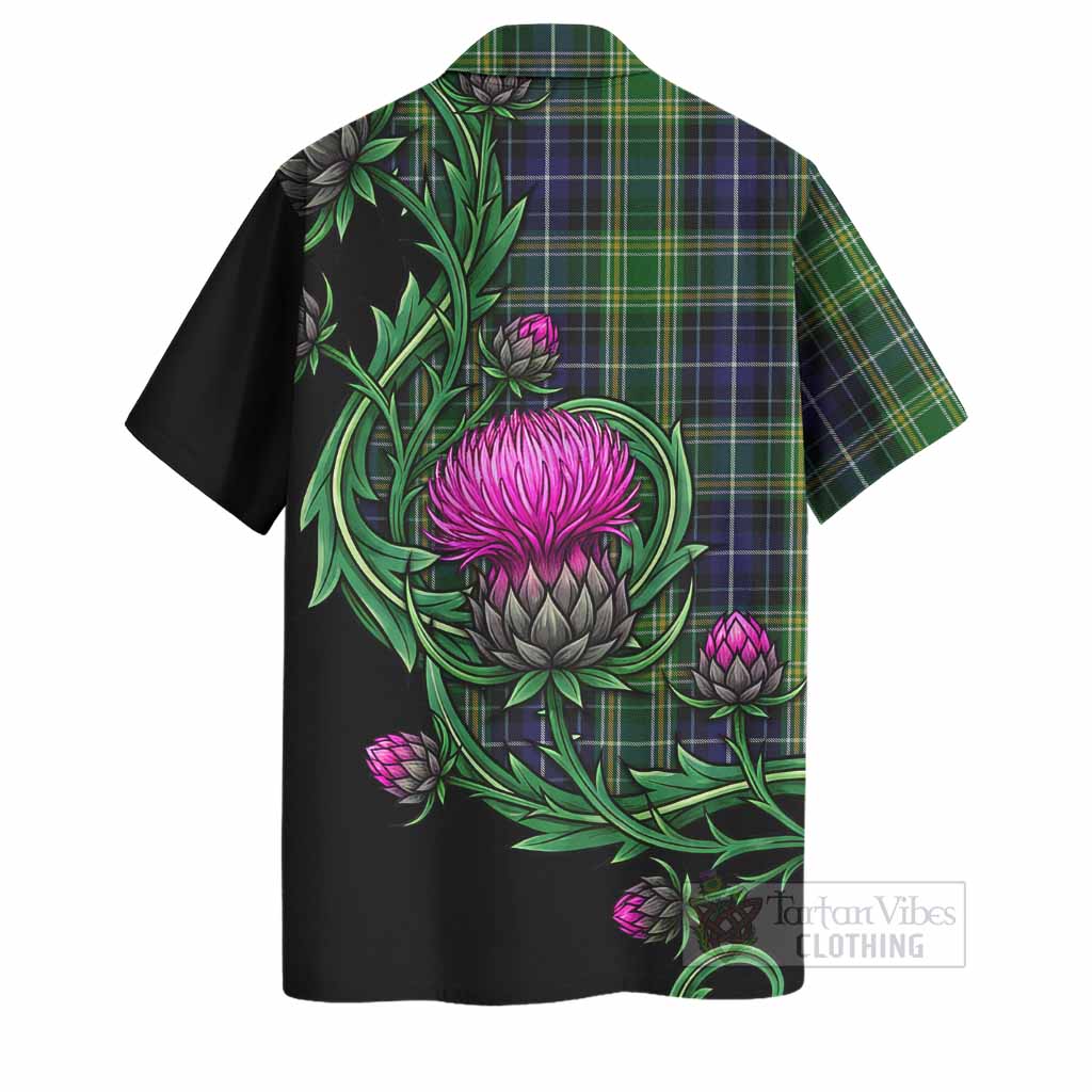 McKellar Tartan Hawaiian Shirt Resilient Scottish Thistle - Tartan Vibes Clothing