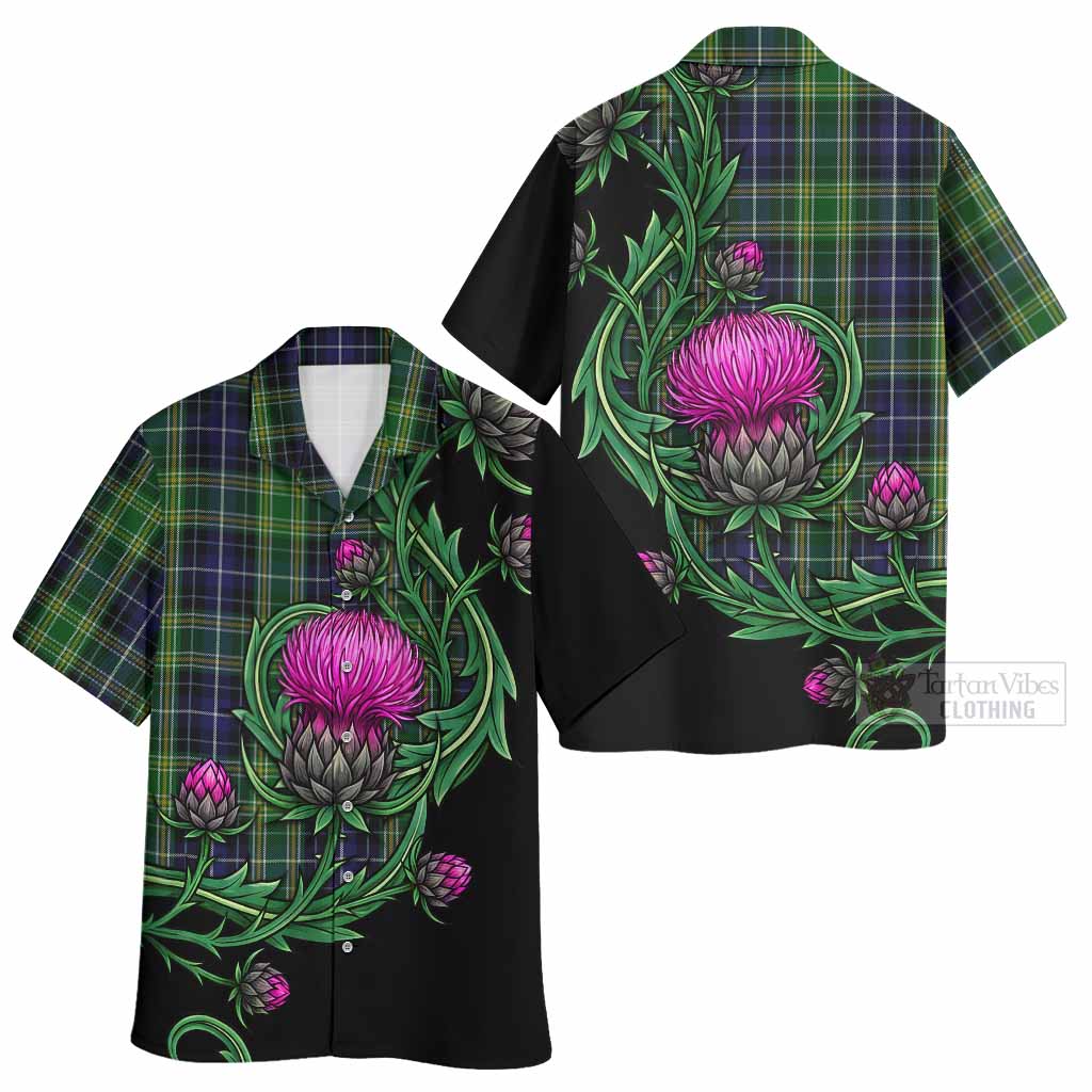 McKellar Tartan Hawaiian Shirt Resilient Scottish Thistle - Tartan Vibes Clothing