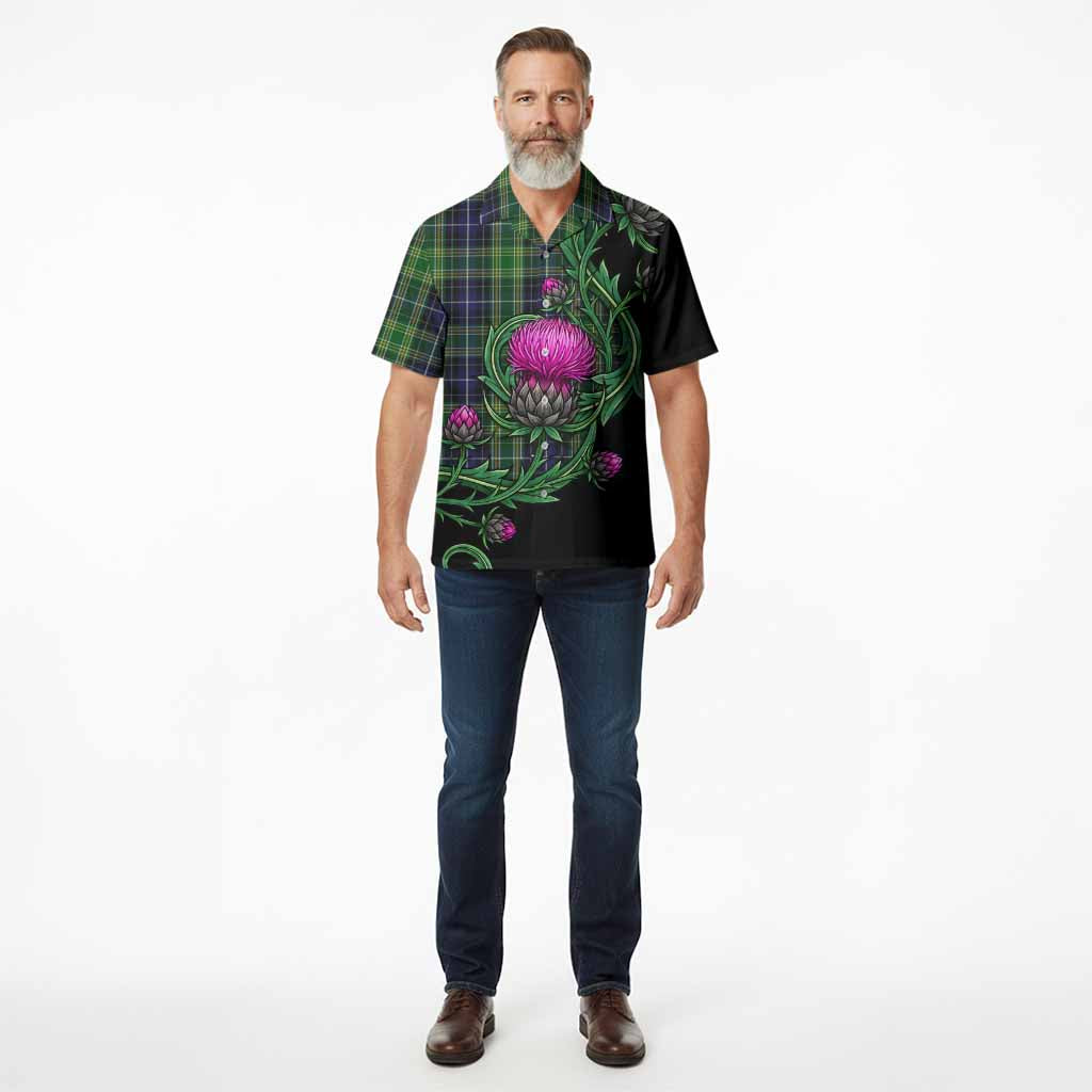 McKellar Tartan Hawaiian Shirt Resilient Scottish Thistle - Tartan Vibes Clothing