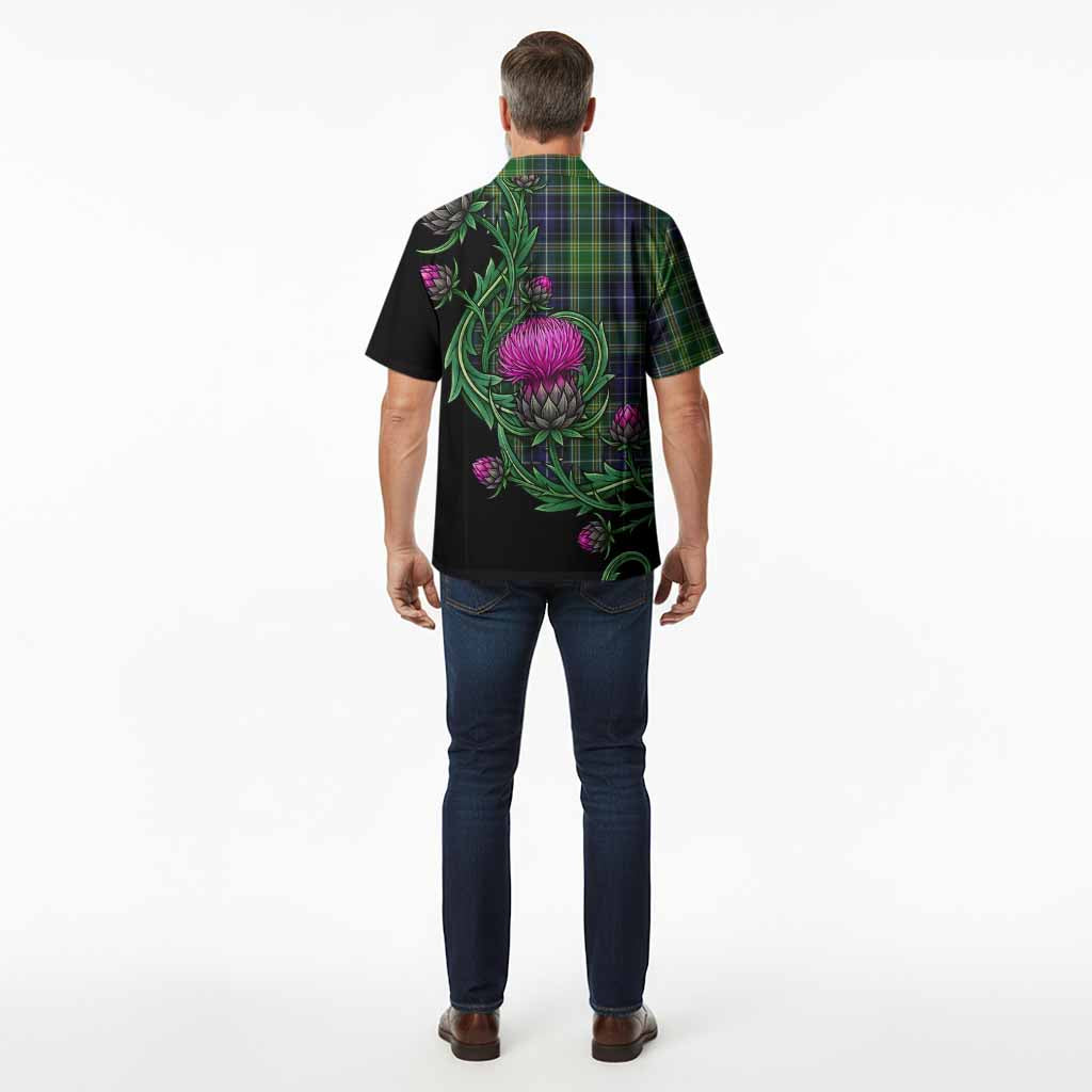 McKellar Tartan Hawaiian Shirt Resilient Scottish Thistle - Tartan Vibes Clothing