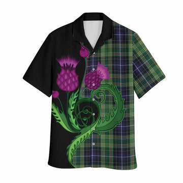 McKellar Tartan Hawaiian Shirt Traditional Scottish Thistle