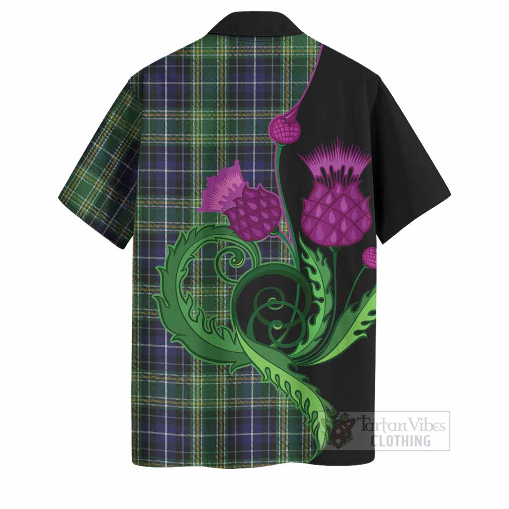 McKellar Tartan Hawaiian Shirt Traditional Scottish Thistle